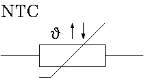 NTC (negative temperature coefficient) Widerstand zur Temperaturmessung